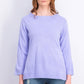Karen Scott Women's Bateau-Neck Long-Sleeve Sweater  Purple Size 2 Extra Large