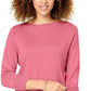 Karen Scott Women's Bateau-Neck Long-Sleeve Sweater Pink Size Small
