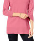 Karen Scott Women's Bateau-Neck Long-Sleeve Sweater Pink Size Small