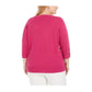 Karen Scott Women's Ballet Neckline Sweater Raspberry Size 2X