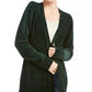 Karen Scott Women's Chenille Open Front Cardigan Green Size XX-Large