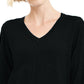 Karen Scott Women's V-Neck Pullover Sweater Black Size Large