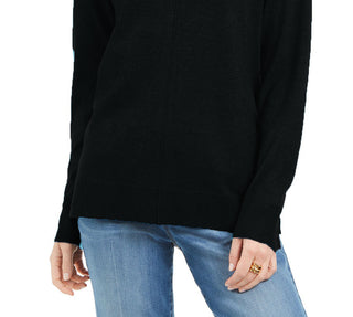 Karen Scott Women's V-Neck Pullover Sweater Black Size Large
