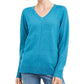 Karen Scott Women's V-Neck Pullover Sweater Blue Size Medium