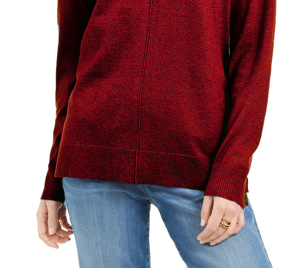 Karen Scott Women's V-Neck Pullover Sweater Pink Size Small