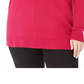 Karen Scott Women's Plus Size V-Neck Sweater Dark Pink Size 1X