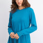 Karen Scott Women's Crewneck Long-Sleeve Sweater Blue Size Medium