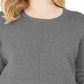 Karen Scott Women's Plus Size Scoop-Neck Seamed Sweater Gray Size Extra Large