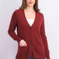 Charter Club Women's Merino Wool V-Neck Cardigan Carriage Red Size Medium