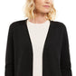 Charter Club Women's Milano Cotton Open-Front Cardigan  Charcoal Size Small