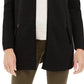 Charter Club Women's Milano Cotton Open-Front Cardigan  Charcoal Size Small
