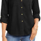 Charter Club Women's Two Pocket Shirt Black Size X-Small