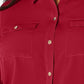 Charter Club Women's Plus Size Button-Front Shirt Red Size XX-Large