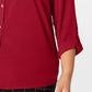 Charter Club Women's Plus Size Button-Front Shirt Wine Size 3X