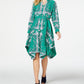 Charter Club Women's Long-Sleeve Handkerchief Dress  Green Size Extra Large