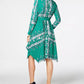 Charter Club Women's Long-Sleeve Handkerchief Dress  Green Size Extra Large