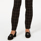 Charter Club Women's Windowpane Pants Black CMB Size 8