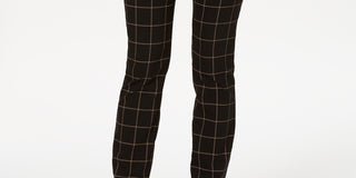 Charter Club Women's Windowpane Pants Charcoal Size 16