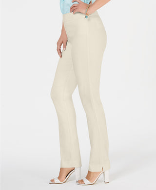 Charter Club Women's Cambridge Skinny Pull-On Tummy-Control Pants Regular And Short Lengths  Beige Size Small