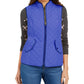 Charter Club Women's Quilted Stand-Collar Vest  Med Blue Size Medium