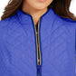 Charter Club Women's Quilted Stand-Collar Vest  Med Blue Size Medium