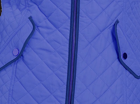 Charter Club Women's Quilted Stand-Collar Vest  Med Blue Size Medium