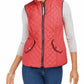 Charter Club Women's Quilted Stand-Collar Vest Orange Size Medium