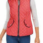 Charter Club Women's Quilted Stand-Collar Vest Orange Size Medium