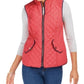 Charter Club Women's Quilted Stand-Collar Vest Orange Size X-Small
