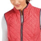 Charter Club Women's Quilted Stand-Collar Vest Orange Size X-Small