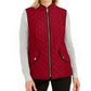 Charter Club Men's Quilted Stand-Collar Vest Red Size Large