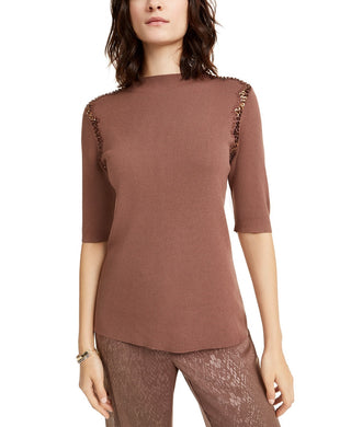 Charter Club Womne's Heather Long-Sleeve Top Turq/Aqua Size Extra Small