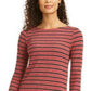 Charter Club Women's Heather Long-Sleeve Top Wine Size Medium