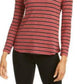 Charter Club Women's Heather Long-Sleeve Top Wine Size Medium