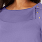 Karen Scott Women's Cotton Shawl-Collar Button Top Purple Size Extra Small