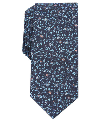 Bar III Men's Eddison Floral Skinny Tie Navy Size Regular
