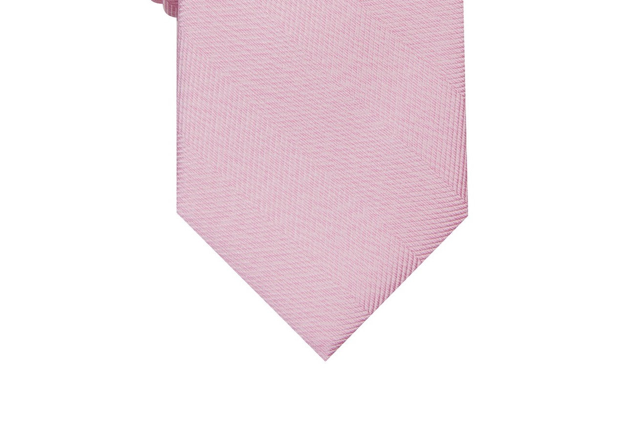 Bar III  Men's River Skinny Herringbone Tie  Pink Size Regular