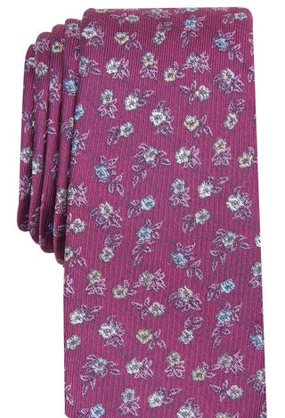 Bar III Men's Glencoe Skinny Floral Tie Purple Size Regular