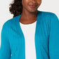 Karen Scott Women's Shawl-Collar Cardigan Navy Size Small