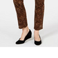 Charter Club Women's Printed Lexington Straight-Leg Jeans Brown Size 10 Petite