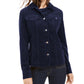Charter Club Women's Corduroy Button-Down Jacket Navy Size Small