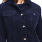 Charter Club Women's Corduroy Button-Down Jacket Navy Size Small