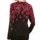 Karen Scott Women's Serenity Floral-Print Cardigan Red Size Small