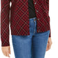 Karen Scott Women's Holiday Plaid-Print Cardigan Ks Merlot Size Small
