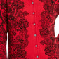 Karen Scott Women's Lace-Print Cardigan Red Size Medium