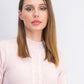 Karen Scott Women's Petite Cable-Knit Crewneck Sweater Pink Ice Size Petite Large
