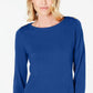 Karen Scott Women's Button Shoulder Sweater Navy Size X-Small