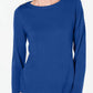 Karen Scott Women's Button Shoulder Sweater Navy Size X-Small