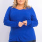 Karen Scott Women's Button Shoulder Sweater Navy Size Petite Large