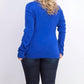 Karen Scott Women's Button Shoulder Sweater Navy Size Petite Large